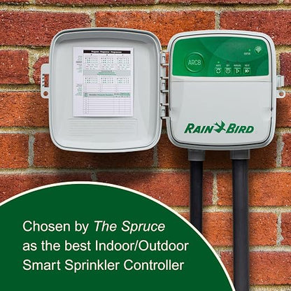 Rain Bird ARC8 App-Based Indoor/Outdoor Smart WiFi Irrigation Sprinkler Timer/Controller, 8-Zone/Station, EPA WaterSense Certified, Compatible with Alexa, Indoor/Outdoor 8-Station