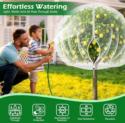 4'x6' Fruit Tree Netting Cover with Zipper and Drawstring | Ultra-Fine Mesh Garden Plant Insect Pest Net Barrier to Prevent Squirrel Bird Deer Cicadas Bag for Blueberry Tomato-1Pcs