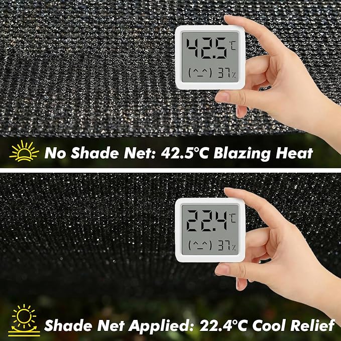 Artpuch 70% Black Garden Shade Cloth Roll for Plants, Sun Shade Cover Fabric Roll with UV Block Shades Netting Mesh Privacy Fence Screen for Greenhouse, Backyard, Patio, 8' x 100 FT