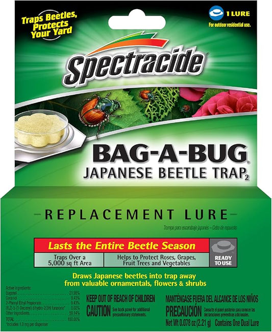 Spectracide Bag-A-Bug Japanese Beetle Trap Replacement Lure 1 Count, Lure Refill