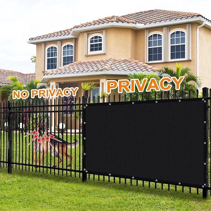 Artpuch 90% Sun Shade Cloth, 6 x 8 FT Pergola Shade Cover Canopy with Grommets, Sun Screen Fabric Tarp for Patio, Outdoor, Garden, Backyard, Black