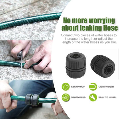 Garden Hose Durable for Patio Cleaner: Heavy Duty 15 FT 1/2 Inch PVC Hose with GHT Fittings for High-Pressure Watering Tasks
