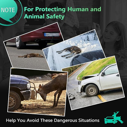 Elook Upgraded Deer Whistles for Car, Deer Horn for Car, Save Deer Whistle for Vehicles, Trunks, Motorcycle, Three-Horn, 2 Pack (Patented Product) Automotive Safety Kits | Save Deer Horn,for Vehicles,Trunks,Motorcycle,Patented Product