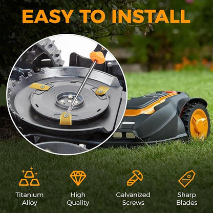 Replacement Robot Mower Blades, Compatible with Hu-sqvarna Auto-Mower, Gardena, Segway Navimow Robotic Mower (9PCS)