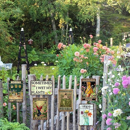Garden Metal Signs For Outside Garden Wall Art Outdoor Patio Sign Vintage Flower Tin Sign Enjoy The Little Things Funny Garden Signs Decorative Outdoor Farmer Market Decor 8x12 Inch