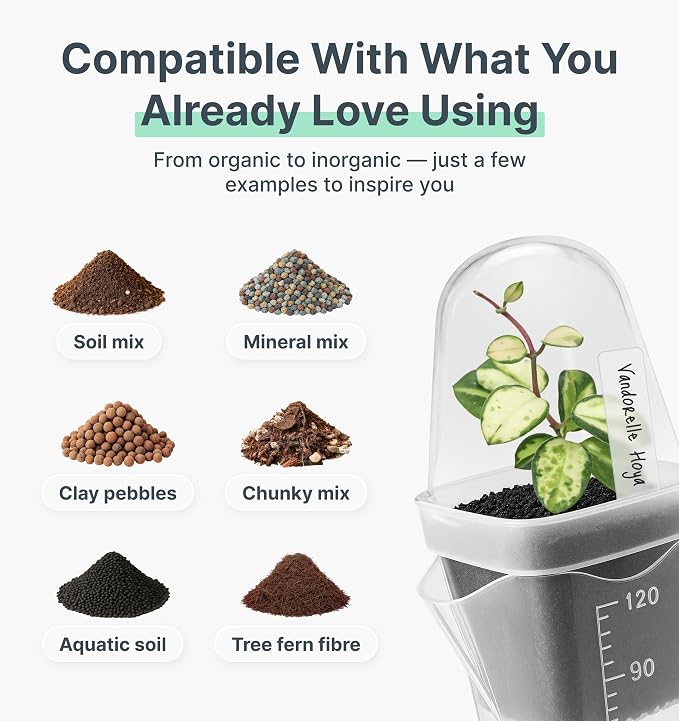 12 Pack 2" Small Clear Self Watering Pots with Humidity Dome for Indoor Plants, Seed Starter Cups, Tissue Culture Acclimation Kit,Alocasia Corm Propagation,African Violet,Cuttings,Seedlings