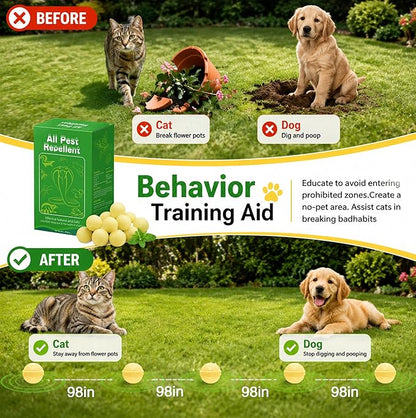 Cat and Dog Deterrent Outdoor, 36 Pcs Cat Repellent Outdoor, Natural Peppermint Oil Cat Deterrent Outdoor & Indoor, Keep Cats Out of Yard Permanently, Keep Cats Off Lawn, Garden, Furniture, Flower