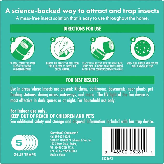 STEM Flying Insect Fan Trap Glue Reﬁll Pads, 5 Count