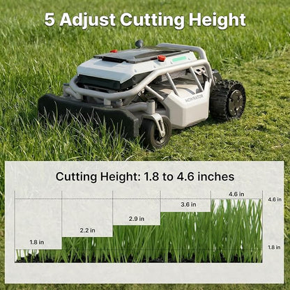 Mowrator S1 2WD 18Ah Remote Control Lawn Mower, 45% (24°) Slope, Spring to Fall Yard Care, with Leaf Shredding Vacuum, 21" Width, 1.8–4.6" Cutting Height, Up to 1.12 Acres