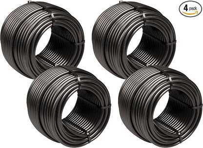 Rain Bird T22-100S Drip Irrigation 1/4" Blank Distribution Tubing, 100' Roll, Black (Pack of 4)