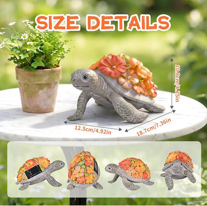 Lavezee Turtle Garden Decor for Outdoor,Yard, Lawn, Patio, Porch, Balcony Decoration, Turtle Statue Unique Birthday Housewarming Gifts for Women Men Mom Dad