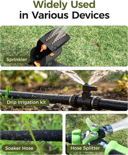 Diivoo Brass Sprinkler Timer, IP66 Waterproof Programmable Hose Timers for Watering with Large Display, Rain Delay & Manual Mode for Outdoor Automatic Irrigation of Garden, Lawn, Yard