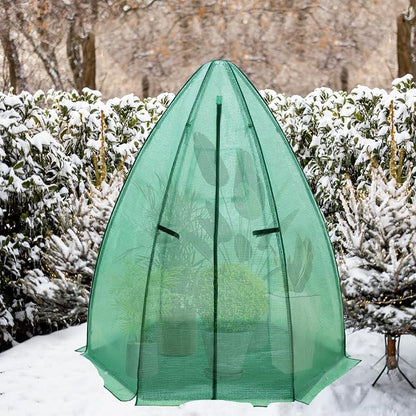 EAGLE PEAK Portable Mini Dome Greenhouse with Zippered Door and Mesh Window, Outdoor Mini Hexagon Greenhouse Kit for Indoor Outdoor Gardening 6' x 5'3'', Green PE Cover