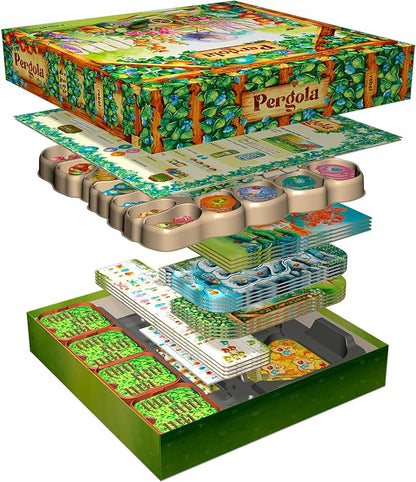 Rebel Studio Pergola Board Game - Euro-Style Gardening Strategy Game with Action Drafting, Tile Placement & Set Collection for Kids & Adults, Ages 10+, 1-4 Players, 45-60 Min Playtime