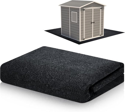 Haull Shed Floor Mat 6 x 3 ft, Outdoor Storage Sheds Flooring Mat with Waterproof PE Backing, Absorbent Felt Top, Non Slip Washable Protector Rug for Garden, Garage, Carport, Shed Not Included