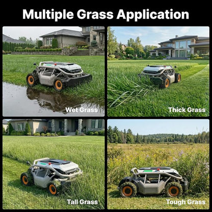 Mowrator S1 4WD 18Ah Remote Control Lawn Mower with Wide Wheels, All-Season Yard Care, 85% (40°) Slope Climbing, with Leaf Shredding Vacuum, 21" Width, 1.5–4.3" Cutting Height, Up to 1.12 Acres