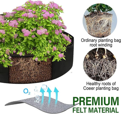 ZtohPyo 50 Gallon Plant Grow Bags, Large Fabric Raised Garden Bed with Handles, Durable Garden Beds Planters Aeration Gardening Container to Grow Vegetables for Outdoor Plants