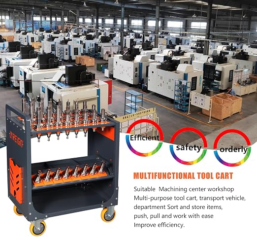 CAT/BT40 Large Capacity CNC Tool Storage Cabinet, CNC Tool Holder Vertical Drawer Cabinet for Warehouse Workshop Factory Garage Machining Centers