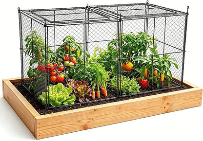 Crop Cage, 45"×23"×24" Garden Cage to Keep Animals Out, Chicken Wire Cloche, Heavy-Duty Plant Protector for Raised Garden Bed, Protect Vegetables from Rabbits Squirrels