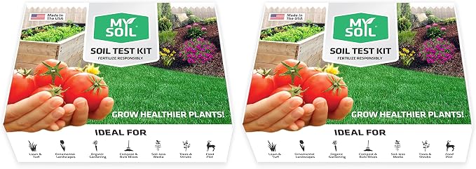MySoil Soil Test Kit 2 Pack, Unlock Your Lawn & Garden Potential, Complete & Accurate Nutrient and pH Analysis with Recommendations Tailored to Your Soil and Plant Needs