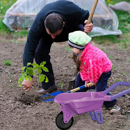 Qtioucp Kids Gardening Tools Outdoor Toys Set Backyard Play with Wheelbarrow Educational STEM Learning Pretend Toys Outdoor Indoor for Toddlers Kids Boys Girls