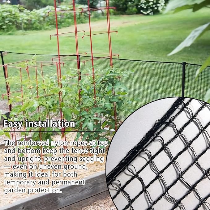POYEE 15x20ft Bird Netting, 1/2-inch Square Mesh Garden Netting | Animal Barrier for Vegetables, Fruit Trees, Blueberry Bushes, Strawberries – Protects against Deer, Chickens, Squirrels