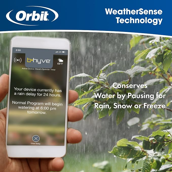 Orbit B-hyve XR Smart Sprinkler Timer - 16-Zone - WiFi-Enabled Indoor/Outdoor Irrigation Controller - App Control - Weatherproof Watering System - Multi Zone - Custom Programs - 57995 (Pack of 2)