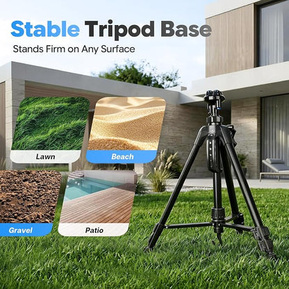 homenote Portable Standing Misting System – 12,000mAh Pump, 20L Bucket, 4.8FT Adjustable Tripod Base, Outdoor Cooling Misters for Backyard, Pool, Beach, Camping, Picnic, Greenhouse, Chicken Coop
