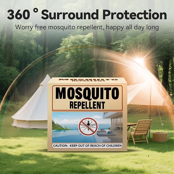 Mosquito Repellent for Patio, Mosquito Repellent 48 Balls for Indoor Use, Natural Mosquito Control for Yard Garden, Camping - Long Lasting Outdoor Mosquito Deterrent for Room