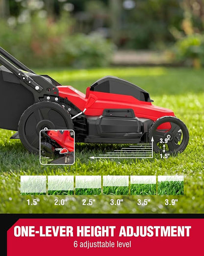 PowerSmart 20" Self-Propelled Cordless Lawn Mower, Brushless Motor, 2 x 40V 4.0Ah Battery & Charger (MB2420SA)