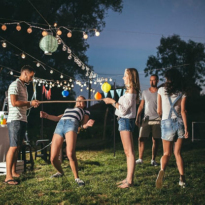 String Light Poles for Outdoor 2 Pack,10 Ft Outside String Light Pole for String Lights, Backyard Patio Light Poles for Parties Bistro Wedding