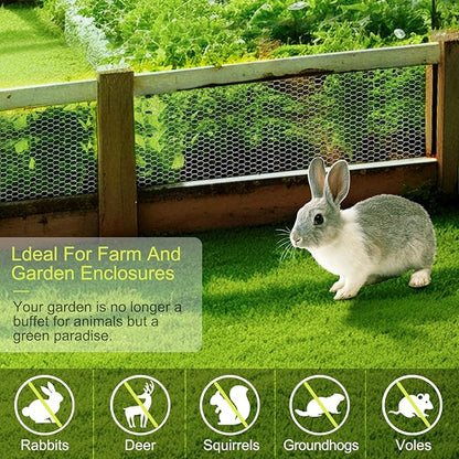 Chicken Wire Fencing, 24 Rifny 16.5 Inch x 40 Feet Chicken Wire Mesh Roll for Garden Plants, 1 Inch Mesh Hexagonal Galvanized Metal Poultry Wire Netting for Chicken Coop Rabbit Dogs Barrier