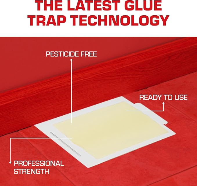 Tomcat Glue Boards with Eugenol for Enhanced Stickiness, 104 Boards | Sticky Traps for Mice, Cockroaches & Insects, Flat or Covered Use, Ready-To-Use, 26 Packages Each with 4 Glue Boards