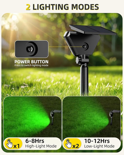 T-SUN Solar Lights Outdoor Waterproof IP65, 6Pack LED Solar Spot Lights Color Changing IP65 Waterproof Smart Auto On/Off for Outside Landscape Garden Yard Lawn Pathway Patio Driveway