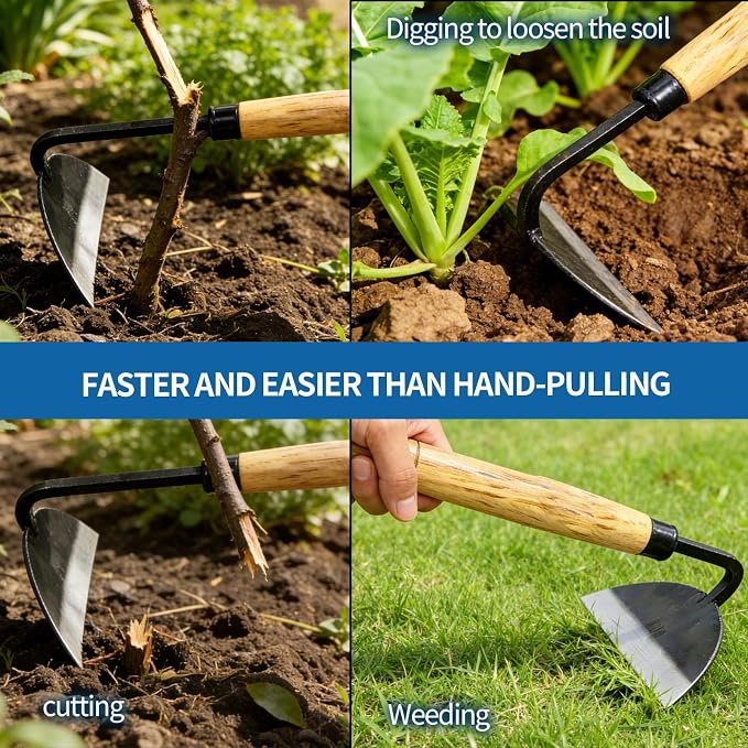 Kana Hoe 217 Japanese Garden Hand Hoe Sickle (Left-Handed)