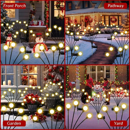 ZFNN Solar Garden Lights Outdoor, 4 Pack Firefly Swaying Lights, Waterproof Garden Decor for Yard Patio Pathway Lawn, Gardening Gifts for Women Christmas Decoration