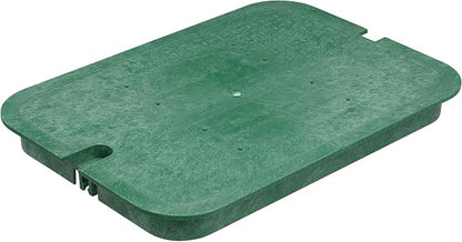 Orbit 53212 12" Standard Rectangular Sprinkler Valve Box, Black with Green Lid