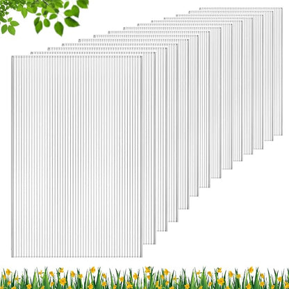 DGSL 14 Pcs Polycarbonate Greenhouse Panels, 4' x 2' x 0.24'' Twin-Wall Panels, Polycarbonate Sheet for All Weather Outdoor Garden and Greenhouse Covering