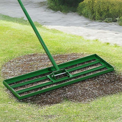 VEVOR Lawn Leveling Rake, 36"x10" Level Lawn Tool, Heavy-Duty Lawn Leveler with 78" Steel Extended Handle, Yard Leveling Rake Suit for Garden, Golf Lawn, Farm