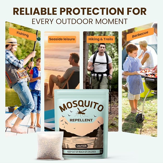Mosquito Repellent 18 Pouches for Patio & Outdoor, Natural Mosquito Repellent for Yard, Indoor Mosquito Control for Room & Bedroom, Keep Mosquito Away for Camping, RV, and Home