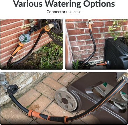 Giraffe Tools Garden Hose 5/8", Water Hose Heavy Duty, Flexible, Lightweight Hybrid Hose with Swivel Handle, 15ft Female to Female Fittings, Burst 600 PSI, Short Leader Hose