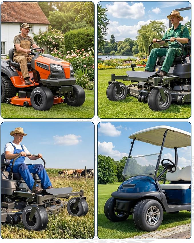 2 Pack 16x6.50-8 Lawn Mower Tires,16x6.5-8 NHS Off-Highway Tires, 16x6.5x8 Turf Tires Replacement for Riding Mower Garden Tractor Golf Cart Utility Vehicle,4PR Tubeless