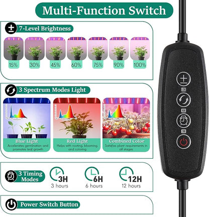 Meonum Mini Greenhouse with Grow Light, 51.18 "L x 25.59" W x 21.65" H Portable Greenhouses Waterproof UV-Resistant for Indoor/Outdoor Seed Starting(Dome Shape)