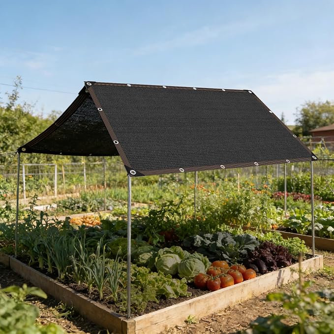 90% Shade Cloth for Garden - 5 x 10 FT Durable Mesh Tarp with Grommets, Sunblock Net for Patio for Plants Greenhouse Outdoor Pergola Sun Shade Neting for Chicken Coop Cover
