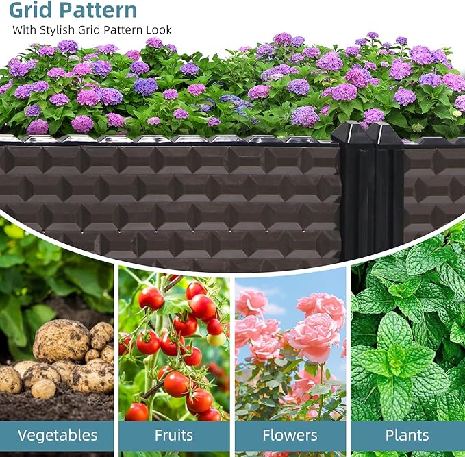 Large Planters for Outdoor Plants - Deepened 20" H, Raised Beds for Gardening Self Watering, Elevated Planter Box with Legs, Rectangular Garden Planters for Outdoor Plants Flowers, 78.7"L x 15.7"W