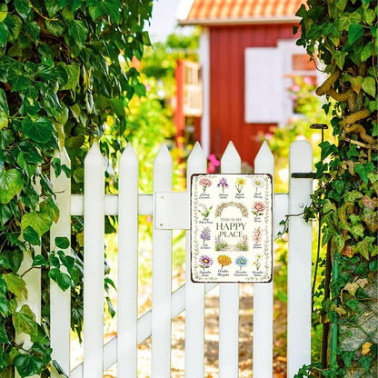 Gardening Gifts for Women Garden Decor for Outside Whimsical Patio decor | Garden Gifts This Is My Happy Place Sign Garden Signs For Outside Greenhouse Yard Backyard House Decor Garden Decorations