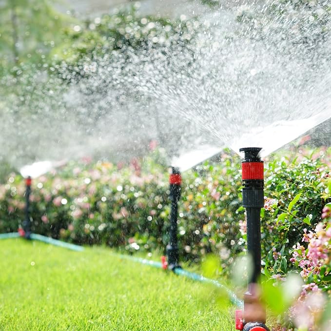 Eden 96093 Multi-Adjustable Flex Design Garden Sprinkler Set with Extensions, Great for DIY Gardening