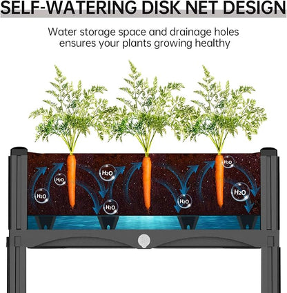 Planter Box Raised Garden Bed with Reinforced Support Rods, Drainage Grid, Multi-Combination Options for Vegetables, Flowers, and Herbs, Ideal for Balcony, and Patio Gardening