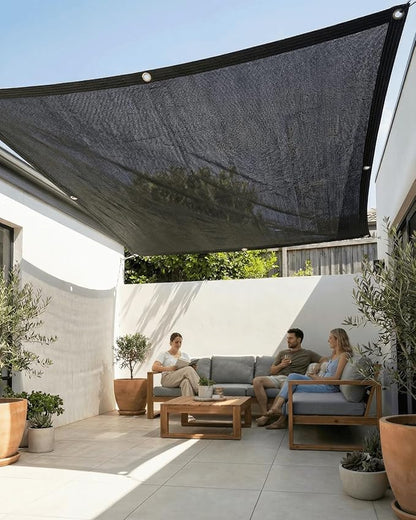 50% Sunblock Shade Cloth Net Black Resistant - 20x30 Ft Garden Shade Mesh Tarp for Plant Cover, Greenhouse, Chicken Coop, Kennels, Tomatoes Plants