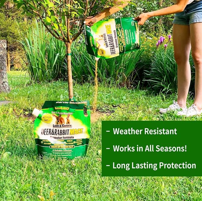 Nature's MACE Deer and Rabbit Mace, Deer Repellent for Plants, Repel Deer from Your Garden, Flowers, Yard, Protect Plants Fast, Deer Deterrent, Create a Deer Free Barrier, Pet & Plant Safe, 2.5 lb